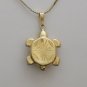 UNIQUE 14K SOLID YELLOW GOLD TURTLE 3D PENDANT / CHARM ~ 1.1GR ~ FREE S&H