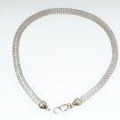 14K SOLID WHITE GOLD 4MM ITALIAN LINK BRACELET BY MILOR ITALY ~ 7.5" ~ 3.6 GRAMS