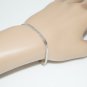 14K SOLID WHITE GOLD 4MM ITALIAN LINK BRACELET BY MILOR ITALY ~ 7.5" ~ 3.6 GRAMS