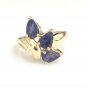 BEAUTIFUL 10K SOLID YELLOW GOLD 1.95 TCW PEAR SHAPED AMETHYST RING ~ FREE S&H