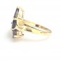 BEAUTIFUL 10K SOLID YELLOW GOLD 1.95 TCW PEAR SHAPED AMETHYST RING ~ FREE S&H