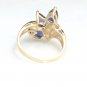 BEAUTIFUL 10K SOLID YELLOW GOLD 1.95 TCW PEAR SHAPED AMETHYST RING ~ FREE S&H
