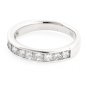 18K WHITE GOLD PRINCESS CUT DIAMOND ETERNITY ANNIVERSARY BAND RING 1.60 CT G/VS2
