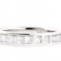 18K WHITE GOLD PRINCESS CUT DIAMOND ETERNITY ANNIVERSARY BAND RING 1.60 CT G/VS2