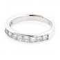18K WHITE GOLD PRINCESS CUT DIAMOND ETERNITY ANNIVERSARY BAND RING 1.60 CT G/VS2
