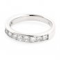 18K WHITE GOLD PRINCESS CUT DIAMOND ETERNITY ANNIVERSARY BAND RING 1.60 CT G/VS2