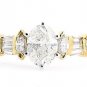 BEAUTIFUL 14K YELLOW GOLD 1.53 TCW OVAL CUT DIAMOND ENGAGEMENT RING ~ FREE S&H