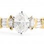 BEAUTIFUL 14K YELLOW GOLD 1.53 TCW OVAL CUT DIAMOND ENGAGEMENT RING ~ FREE S&H