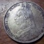 Great Britain / UK / England 1892 Victoria one 1 Shilling Silver Coin GRT DETAIL