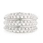18K WHITE GOLD MULTILEVEL PRONG-SET 2.5 CT DIAMOND WEDDING ETERNITY BAND RING