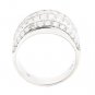 18K WHITE GOLD MULTILEVEL PRONG-SET 2.5 CT DIAMOND WEDDING ETERNITY BAND RING