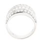 18K WHITE GOLD MULTILEVEL PRONG-SET 2.5 CT DIAMOND WEDDING ETERNITY BAND RING