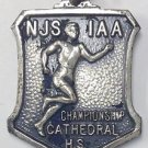 RARE NJSIAA CHAMPIONSHIP CATHEDRAL H.S. 1936 TRACK & FIELD SILVER MEDAL AWARD ST