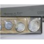 FLEUR DE COINS ANNEE 1965 MONNAIE DE PARIS ORIGINAL MINT SET 2 SILVER FDC COINS