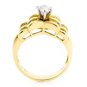 UNIQUE 14K YELLOW GOLD PEAR SHAPE BOW DIAMOND ENGAGEMENT RING ~ 1.45 TCW ~ E/SI2
