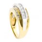 14K TWO TONE GOLD ROUND & PRINCESS DIAMOND ANNIVERSARY RING 1.80 CARAT ~ G/SI1