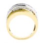 14K TWO TONE GOLD ROUND & PRINCESS DIAMOND ANNIVERSARY RING 1.80 CARAT ~ G/SI1