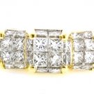 UNIQUE 14K YELLOW GOLD 2.25 TCW GENUINE PRINCESS CUT DIAMOND FASHION RING