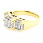 UNIQUE 14K YELLOW GOLD 2.25 TCW GENUINE PRINCESS CUT DIAMOND FASHION RING