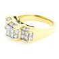 UNIQUE 14K YELLOW GOLD 2.25 TCW GENUINE PRINCESS CUT DIAMOND FASHION RING