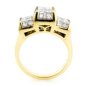UNIQUE 14K YELLOW GOLD 2.25 TCW GENUINE PRINCESS CUT DIAMOND FASHION RING