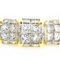 UNIQUE 14K YELLOW GOLD 2.25 TCW GENUINE PRINCESS CUT DIAMOND FASHION RING