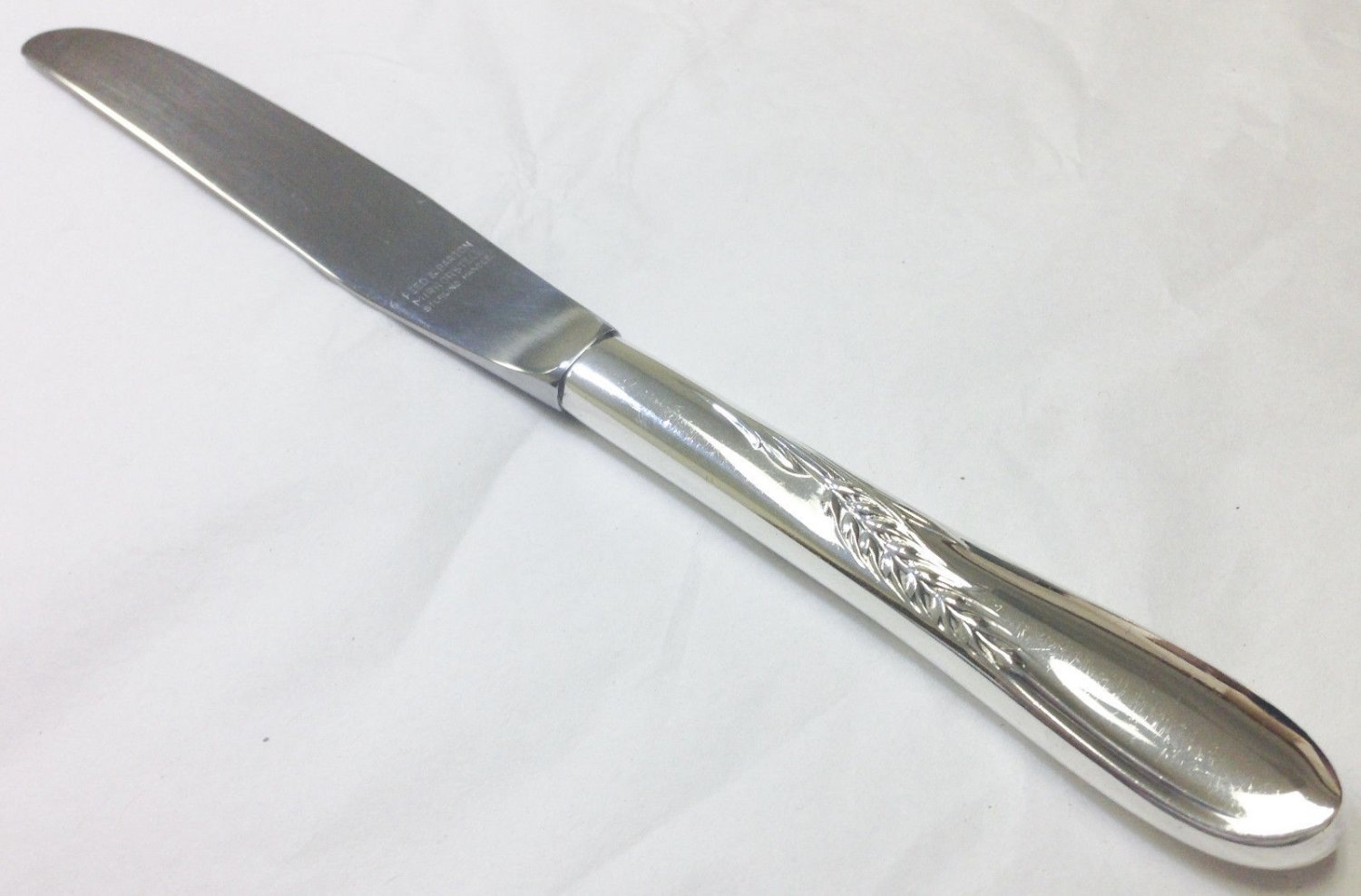 1952 REED & BARTON - SILVER WHEAT - STERLING SILVER HANDLE DINNER KNIFE- NO MONO