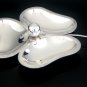 UNIQUE & MODERN 925 STERLING SILVER 3 COMPARTMENT CANDY RELISH PLATTER / DISH