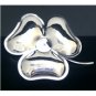 UNIQUE & MODERN 925 STERLING SILVER 3 COMPARTMENT CANDY RELISH PLATTER / DISH