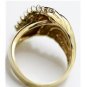 ESTATE 14K SOLID YELLOW GOLD & DIAMOND WIDE CLUSTER COCKTAIL RING ~ 7.3 GRAMS
