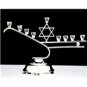 VINTAGE MEXICO 1960's 925 STERLING SILVER MODERNIST JUDAICA ART MENORAH ~ A+