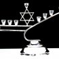 VINTAGE MEXICO 1960's 925 STERLING SILVER MODERNIST JUDAICA ART MENORAH ~ A+
