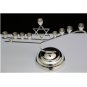 VINTAGE MEXICO 1960's 925 STERLING SILVER MODERNIST JUDAICA ART MENORAH ~ A+