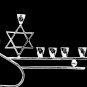 VINTAGE MEXICO 1960's 925 STERLING SILVER MODERNIST JUDAICA ART MENORAH ~ A+