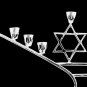 VINTAGE MEXICO 1960's 925 STERLING SILVER MODERNIST JUDAICA ART MENORAH ~ A+