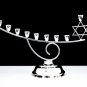 VINTAGE MEXICO 1960's 925 STERLING SILVER MODERNIST JUDAICA ART MENORAH ~ UNIQUE