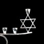 VINTAGE MEXICO 1960's 925 STERLING SILVER MODERNIST JUDAICA ART MENORAH ~ UNIQUE