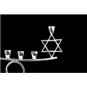 VINTAGE MEXICO 1960's 925 STERLING SILVER MODERNIST JUDAICA ART MENORAH ~ UNIQUE