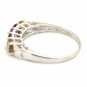 UNIQUE 14K WHITE GOLD SYNTHETIC PINK GREEN & YELLOW STONES BAND / RING ~FREE S&H