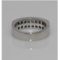 18K WHITE GOLD 1.67CT PRINCESS CUT & ROUND BLACK DIAMOND WIDE ANNIVERSARY BAND