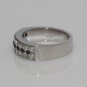 18K WHITE GOLD 1.67CT PRINCESS CUT & ROUND BLACK DIAMOND WIDE ANNIVERSARY BAND