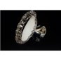 MAGNIFICENT MILAN ITALY STERLING SILVER LARGE 12" FLORAL CAKE PIE PLATTER STAND