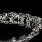 MAGNIFICENT MILAN ITALY STERLING SILVER LARGE 12" FLORAL CAKE PIE PLATTER STAND