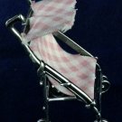 925 SOLID Sterling Silver Decorative Art Dollhouse miniature Baby Girl Stroller