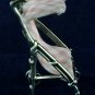 925 SOLID Sterling Silver Decorative Art Dollhouse miniature Baby Girl Stroller