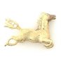 SOLID & HEAVY 14K YELLOW GOLD DIAMOND DETAILED HORSE RACING ESTATE PIN ~FREE S&H