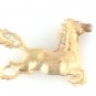 SOLID & HEAVY 14K YELLOW GOLD DIAMOND DETAILED HORSE RACING ESTATE PIN ~FREE S&H
