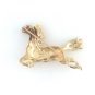 SOLID & HEAVY 14K YELLOW GOLD DIAMOND DETAILED HORSE RACING ESTATE PIN ~FREE S&H