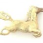 SOLID & HEAVY 14K YELLOW GOLD DIAMOND DETAILED HORSE RACING ESTATE PIN ~FREE S&H
