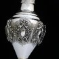 STUNNING 925 STERLING SILVER INTRICATE REPOUSSE FLORAL MOTIF TALL FLOWER VASE ~N
